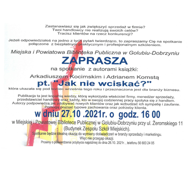Spotkanie z autorami książki pt. "Jak nie wciskać?"